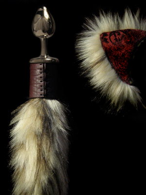 Cat Butt Plug Tail and Ears Brown