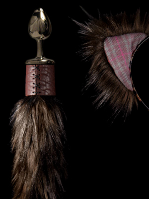 Butt Plug Tail and Ears Dark Brown