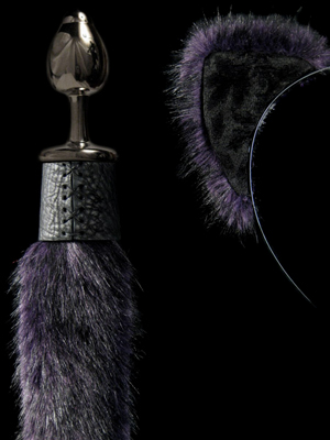 Butt Plug Tail and Ears Purple