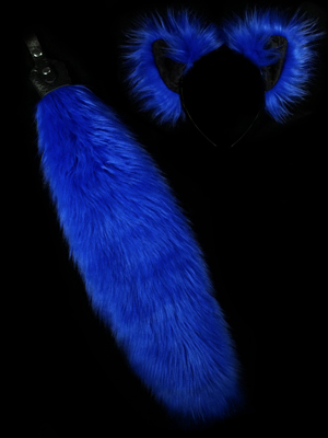 Blue Wolf Fox Butt Plug tail