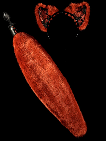 DuoTone Wolf Butt Plug tail